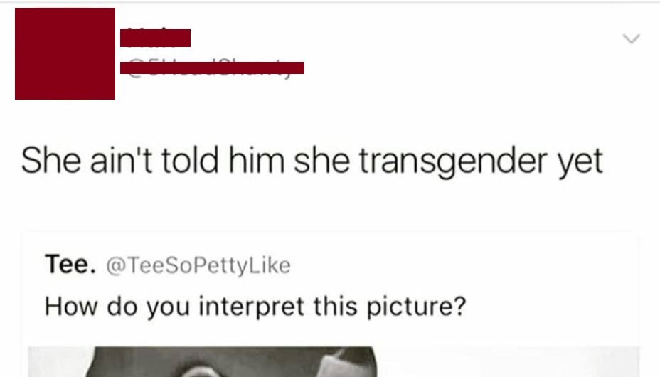 Why this person can be interpreted as transphobic.