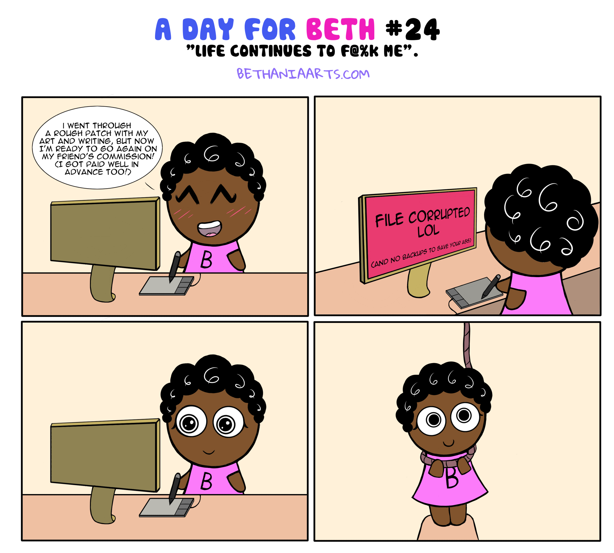 A Day For Beth #24 – “Life Continues To F@%k Me”.